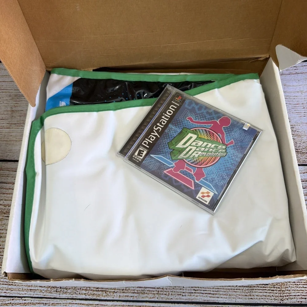 PlayStation Dance Dance Revolution Game & Controller Pad w/ Box Used